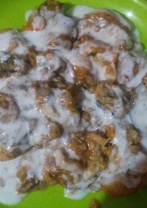 A picture of Dahi Papri Chat.
