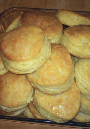 A picture of Popeye's Buttermilk Biscuits (copy cat recipe).