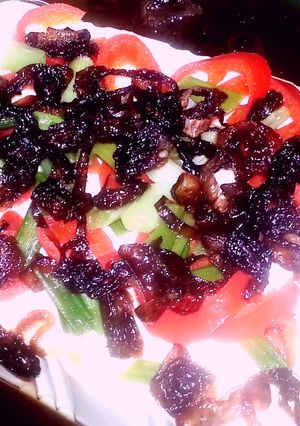 A picture of Steamed silken tofu with fried onion.