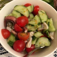 A picture of Seafood marinated salad.