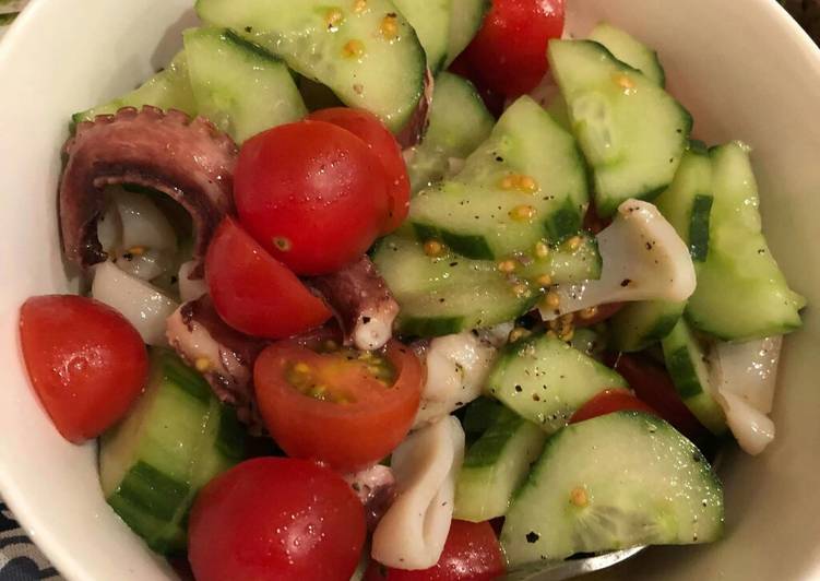 Steps to Prepare Any-night-of-the-week Seafood marinated salad