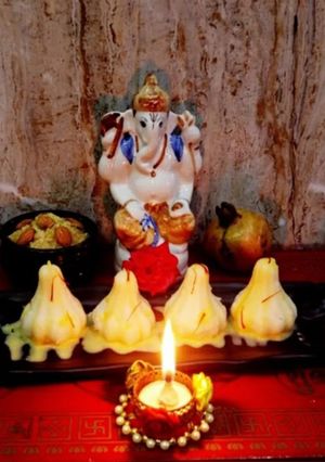 A picture of Steamed modak.