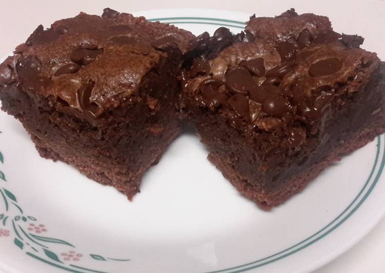 Steps to Prepare Homemade Easy Double Chocolate Brownies