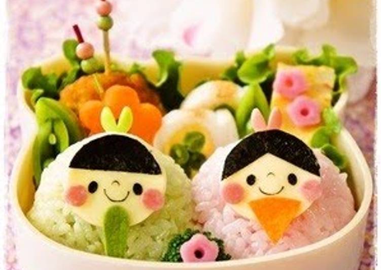 Step-by-Step Guide to Prepare Super Quick Homemade Character Bento For Girl&#39;s Day Festival - Hina Doll