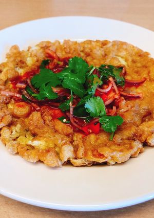 รูปของ ยำไข่กรอบแซ่บๆ สไตล์นศ. ต่างแดน