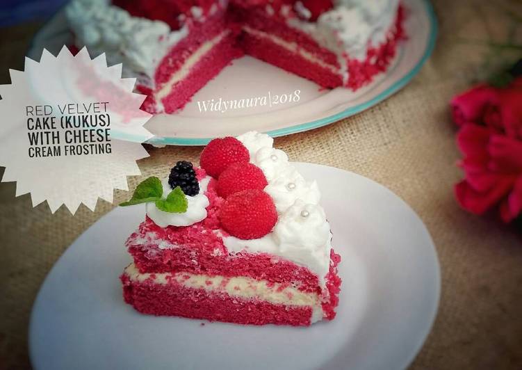 Red velvet cake(kukus) with chesse cream frosting