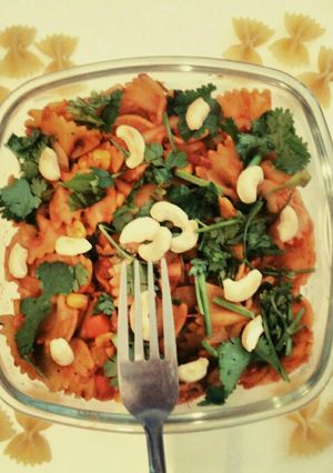 A picture of Masala Pasta (Indian style pasta).