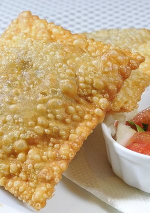 A picture of Pastel - A Brazilian Dish.
