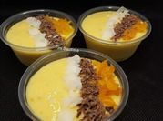 Una foto de albaricoque yogur