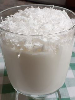 Una foto de Batido de yogur, y coco