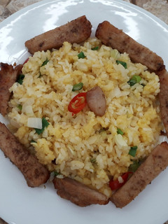 豬排蛋炒飯-中華二店氣炸鍋 的食譜成品照片