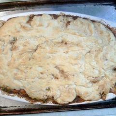 A picture of Biscuit topped Shepards Pie.