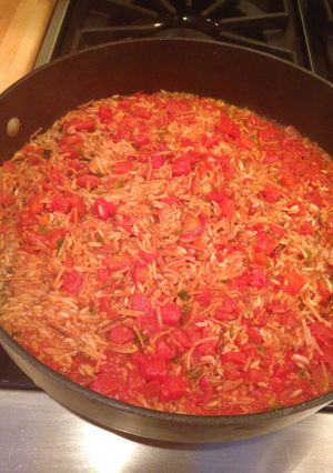 A picture of Spanish Rice.