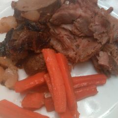 A picture of Pork roast dinner.