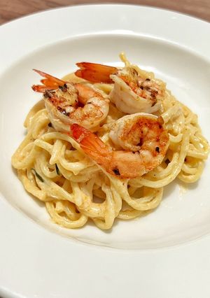 Foto resep Creamy Shrimp Spaghetti