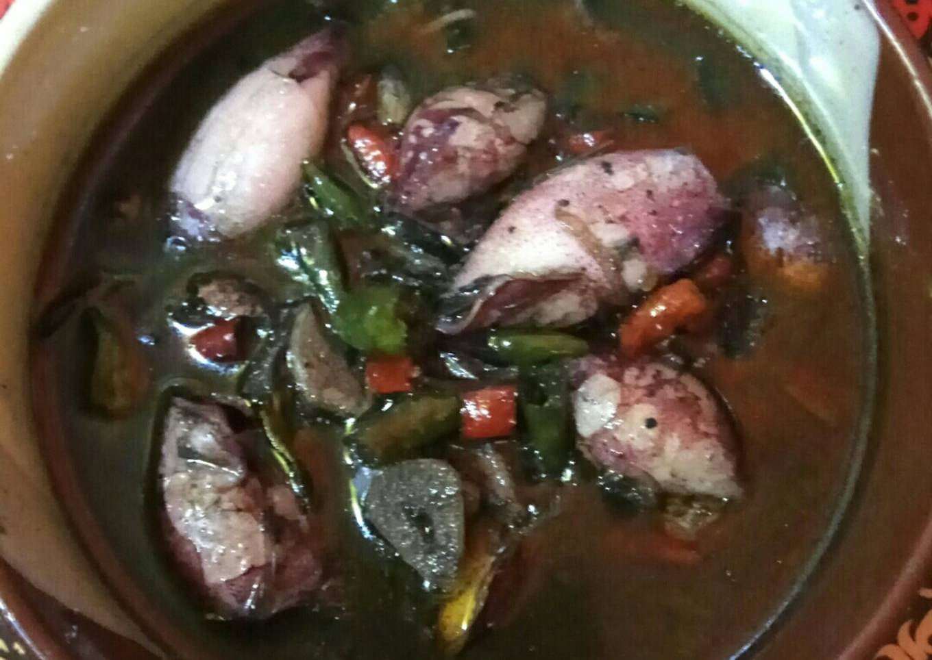 Cumi pedas dengan saus hitam #Beijing Ramadan_Brixan