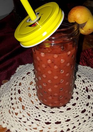 صورة لوصفة عصير مشمش وكرز 👍👍👌👌🌷