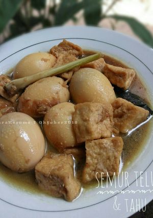 Foto resep Semur telur dan tahu
