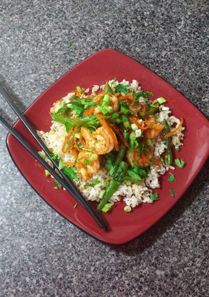 A picture of Thai Shrimp and Green Bean Curry.