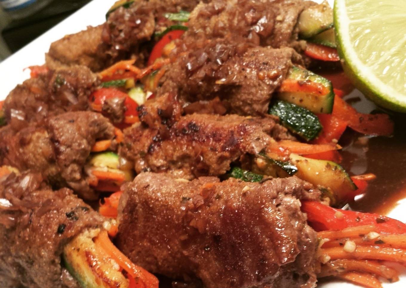 Balsamic Steak Rolls