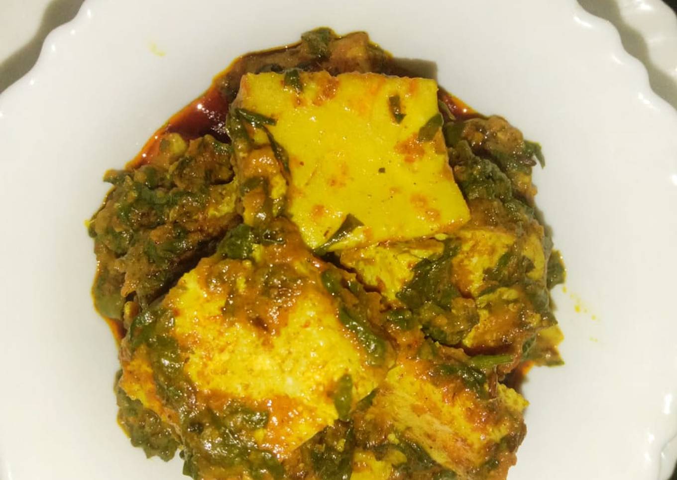 Egg and Spinach curry