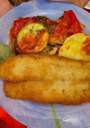 Una foto de PANGA con Verduras Mediterráneas