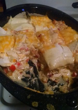 A picture of Chicken ranch casserole.