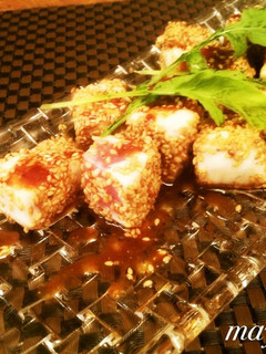 A picture of Tuna Steak with Korean Sauce.