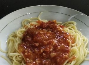 Foto resep Spaghetti Bolognese Kornet Sapi