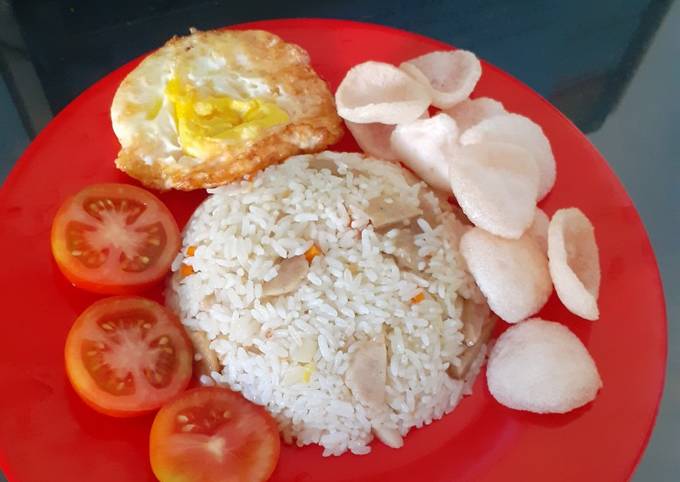 Nasi goreng putih ala anak kost