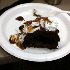 A picture of No excuses chocolate cake.