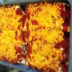 A picture of Chicken Enchiladas.