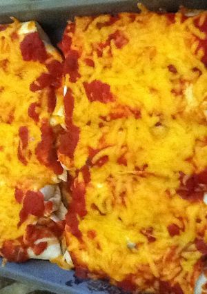 A picture of Chicken Enchiladas.