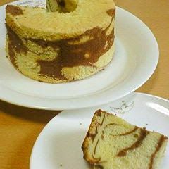 A picture of Marbled Chiffon Cake Cocoa Chiffon.