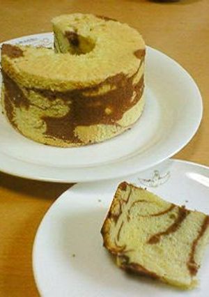A picture of Marbled Chiffon Cake Cocoa Chiffon.