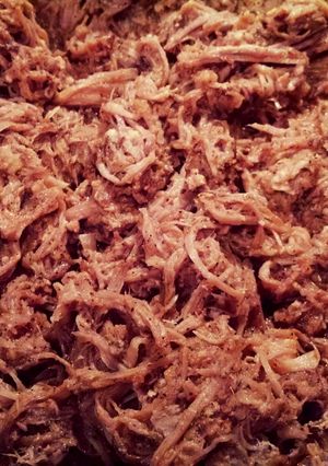 A picture of "Melt in Your Mouth" Pulled Pork Roast.