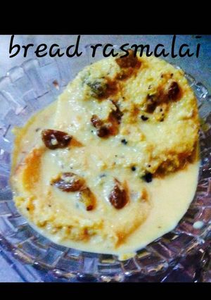 A picture of Bread Rasmalai.