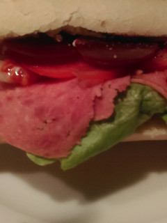 A picture of Mandys corned beef sub.