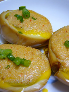 A picture of Flavoured Eggs with Mentaiko and Mayonnaise.