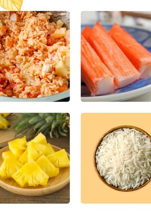 Une photo de Salade de riz sucré salé