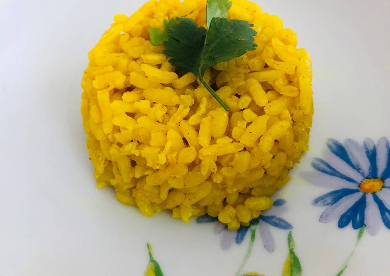 Arroz amarillo con cúrcuma y curry