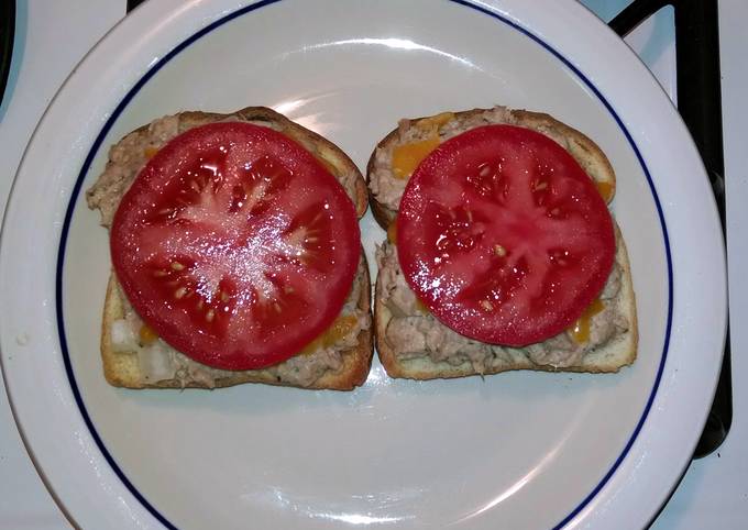 Recipe of Real Open faced tuna melt for Types of Recipe