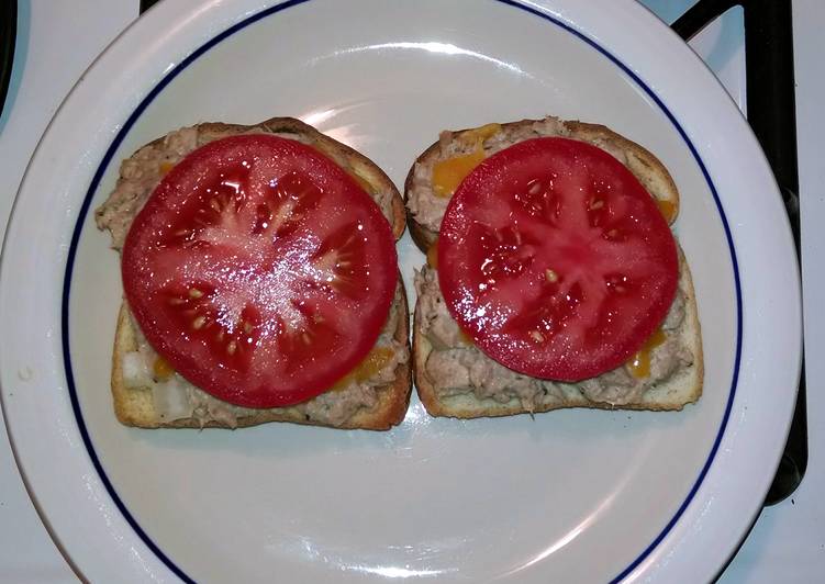 Simple Way to Cook Appetizing Open faced tuna melt