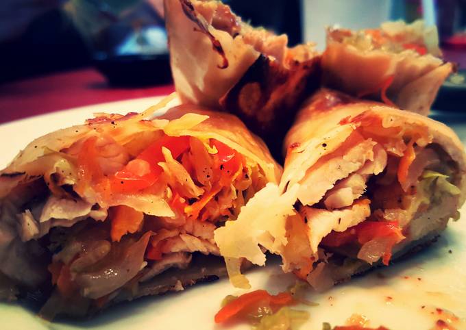 Easiest Way to Make Super Quick Homemade Baked vegetable pork rolls