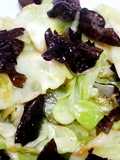 Cabbage with black fungus