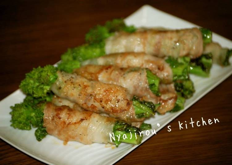 Recipe of Homemade Broccolini Pork Wraps