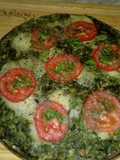 PIZZA SALUDABLE Con base de ESPINACA🍕🍕🍸💜💜