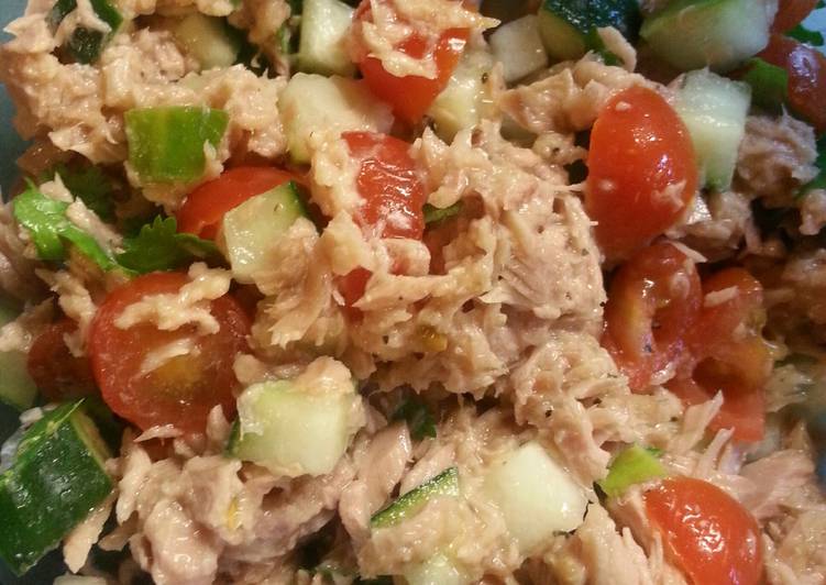 Steps to Prepare Super Quick Homemade Healthy Cilantro Lime Tuna Salad