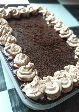 Foto resep No bake tiramisu with homemade whippedcream