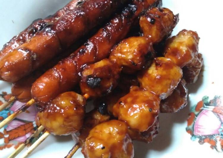 Recipe: Appetizing Sosis, bakso bakar madu
